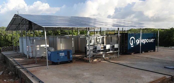 GivePower solar-powered desalination plant turning salt water to drinking water in Kenya