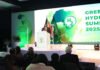 President Cyril Ramaphosa speaking at the Green Hydrogen Summit 2025 in Cape Town.