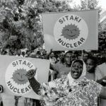 Protesters in Kilifi oppose the Kenya nuclear project during a public demonstration
