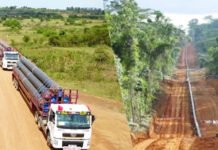 East African Crude Oil Pipeline: 5 Monumental Impacts at 64.5% Completion East African Crude Oil Pipeline with industrial pumps and heated infrastructure at construction site.