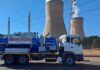 Werner Pumps vacuum trucks at South African power station