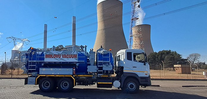 Werner Pumps vacuum trucks at South African power station